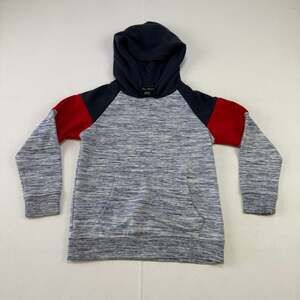 Hollywood The Jean People Boys Red & Grey Raglan Colorblock Hoodie